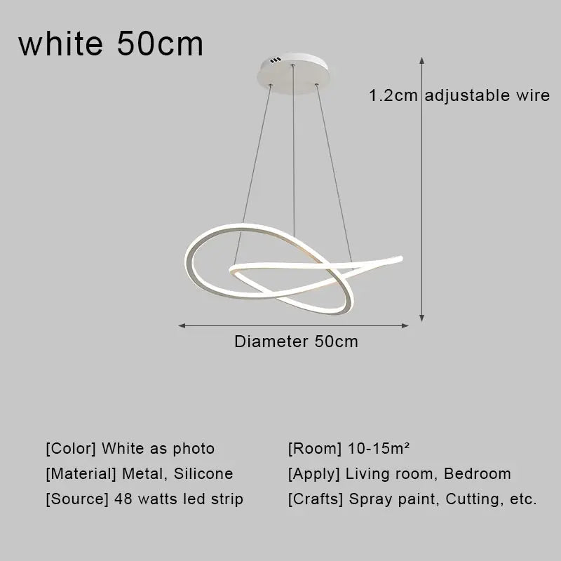 Nordic Infinity-Loop Pendant Light Qxaelinth – View 6