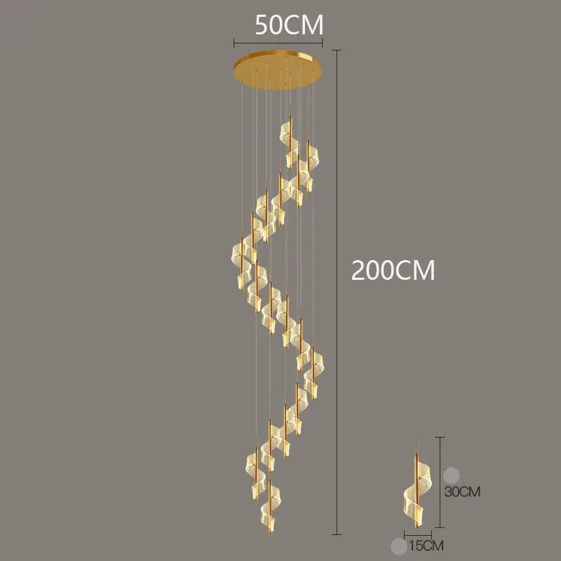 Spiral Arm Statement Chandelier Lalmon – Product Detail 7