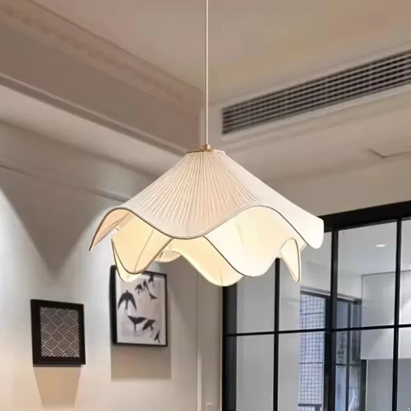 Geometric Fabric Pendant Light Lsaelorn – Hero Shot