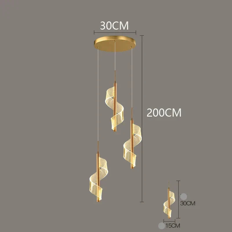 Spiral Arm Statement Chandelier Lalmon – Product Detail 9