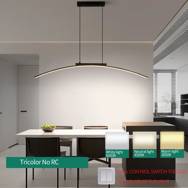 Arched LED Linear Pendant Light – Curvion – Product Detail 7