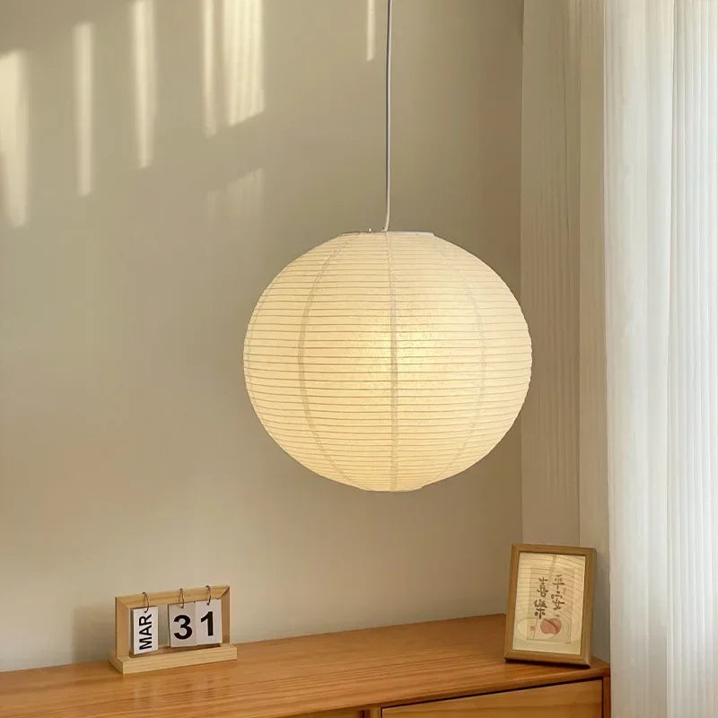 Soft Paper Sphere Pendant Light Xelorinth – Lifestyle View 3