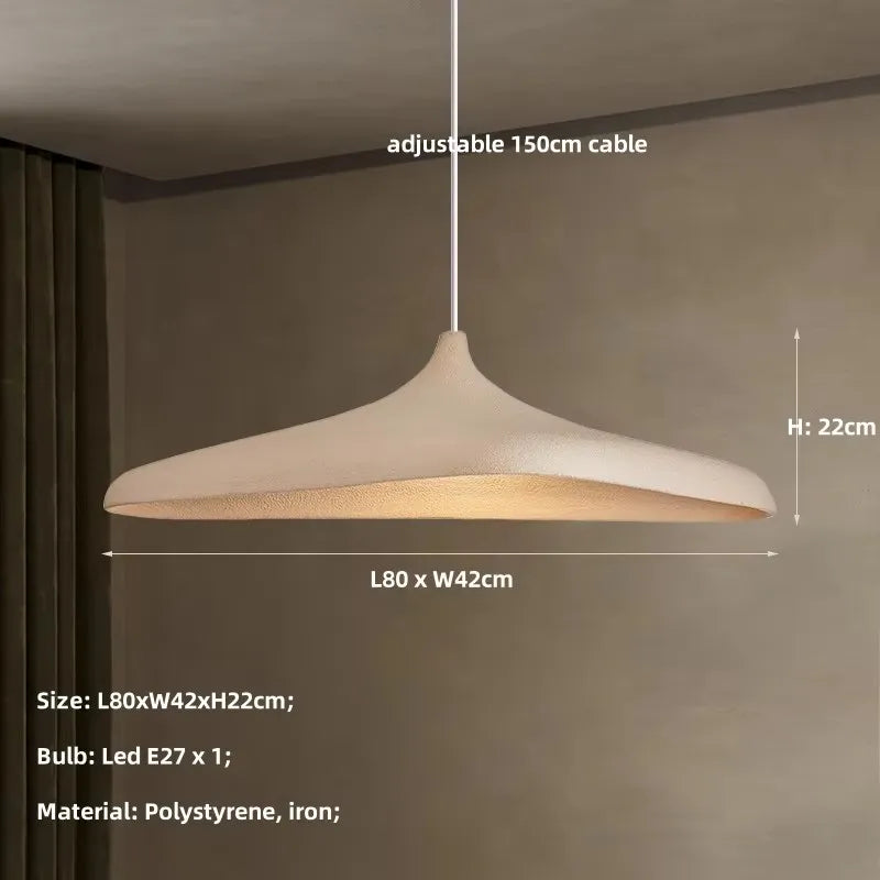 Micro-Cement Sculptural Pendant Light Forix – Product Detail 8