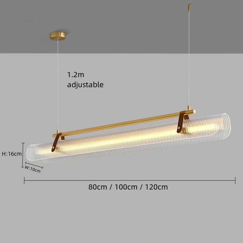 Sleek Metal Linear Pendant Light – Auelvix – Product Detail 8
