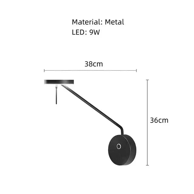 Matte Black Metal Wall Sconce Hernova – Product Detail 9