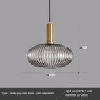 Glass Smoked Pendant Light Halion
