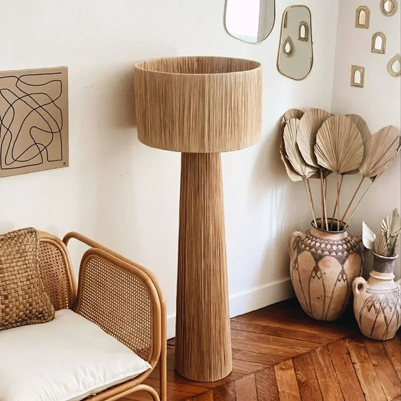 Wicker Woven Table Lamp Iomon