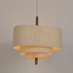 Nordic Tiered Fabric Pendant Light – Daselion, front studio view