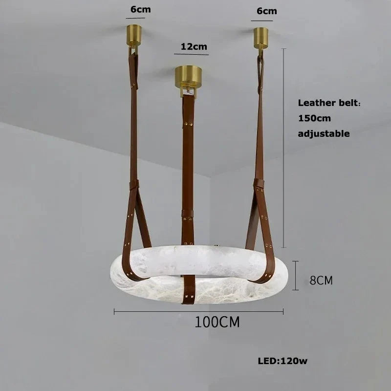 Halvorix ring chandelier, 100cm dimension chart