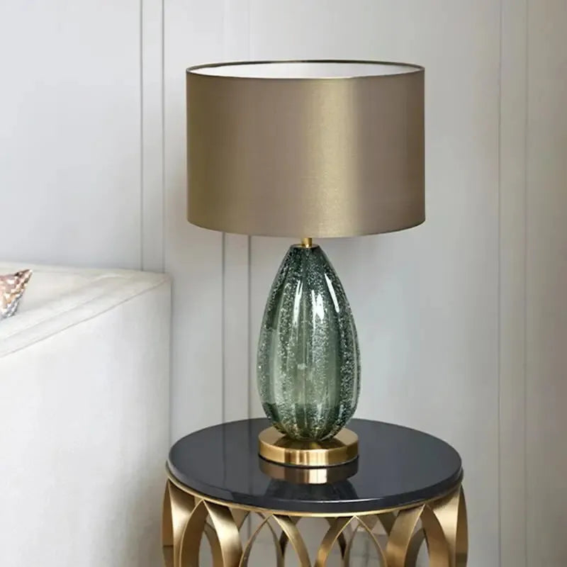 Mouth-Blown Glass Bedside Lamp Clarivon – Warm White Ambient Glow