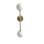 Velaro Twin Globe Wall Sconce – Brass Finish, Product Shot