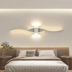 Sculptural Iron Wall Sconce Forlan – White Finish, Bedroom
