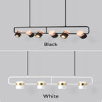 Rotatable-Head Linear Spotlight Bar Chandelier Corvino – Black vs White finish comparison