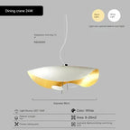 Sculptural Gold-Leaf Petal Pendant Light – Revonthal – White 80cm Size Chart