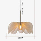 Layered Fabric Petal Pendant Light Camlora – Ø80cm Dimension Chart