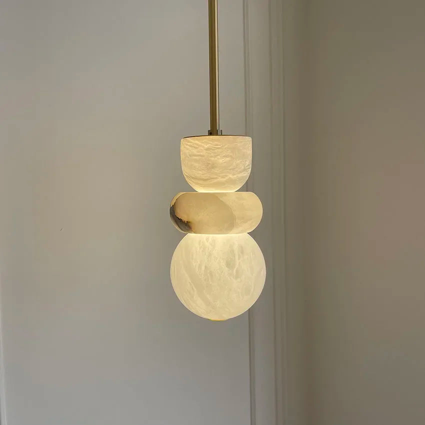 Natural Marble Orb Pendant Light Malvoria – Hero Shot