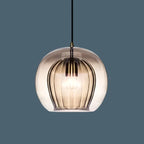 Fluted Glass Globe Pendant Light Celvorn – Product Detail 6