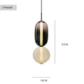 Layered Colored Glass Pendant Light Halaeon – Product Detail 6