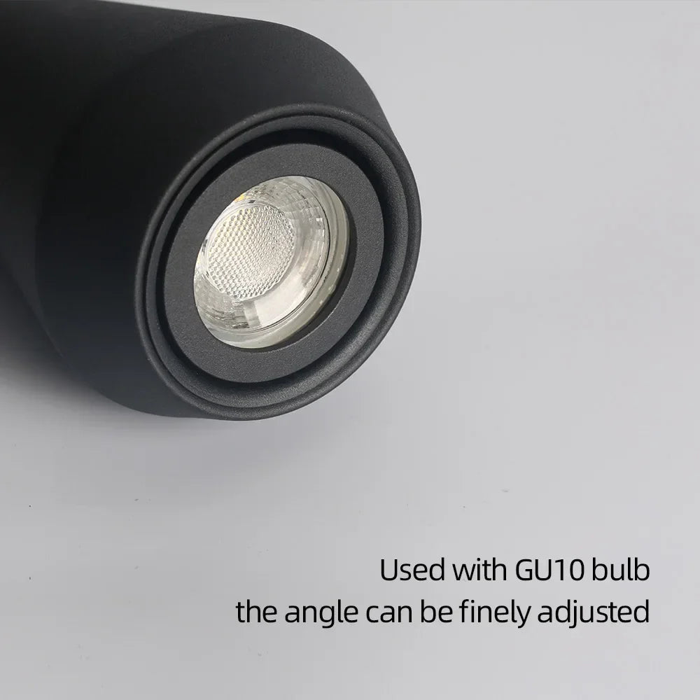Minimalist Metal Cylinder Pendant Light Doriveth – GU10 Bulb Detail