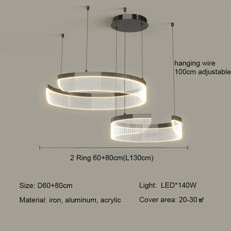 Geometric Acrylic Disc Chandelier Ywaelvix – Product Detail 11