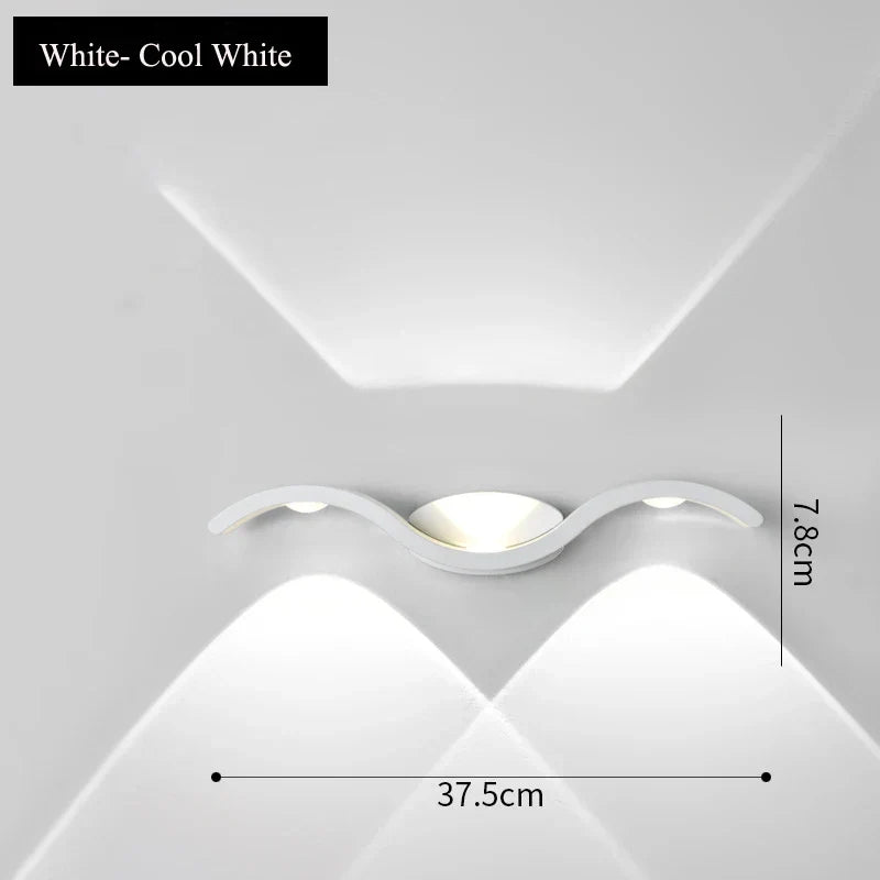 Sculptural Wave Aluminum Wall Sconce Thelvion – Product Detail 10