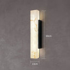 Faux Marble Sculptural Wall Sconce Eswyn – Alabaster 60cm Dimensions
