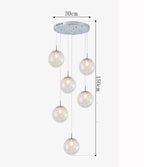 Glass Sphere Cluster Spiral Chandelier – Dalera