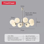 Sculptural Chrome Glass Globe Chandelier Genova