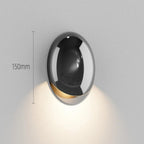Brivex directional wall sconce, Gloss Black finish, dimensions O150mm