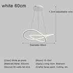 Nordic Infinity-Loop Pendant Light Qxaelinth – View 7