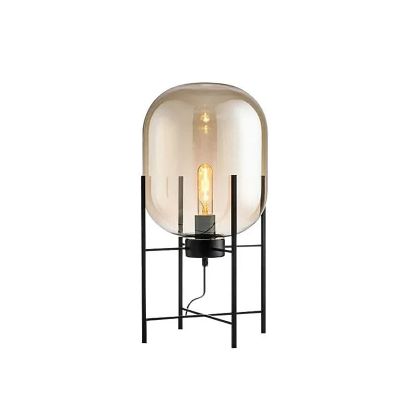 Smoked Glass Globe Floor Lamp Crucero – Product Detail 8