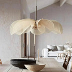 Layered Fabric Petal Pendant Light Camlora – Lifestyle Dining Room View