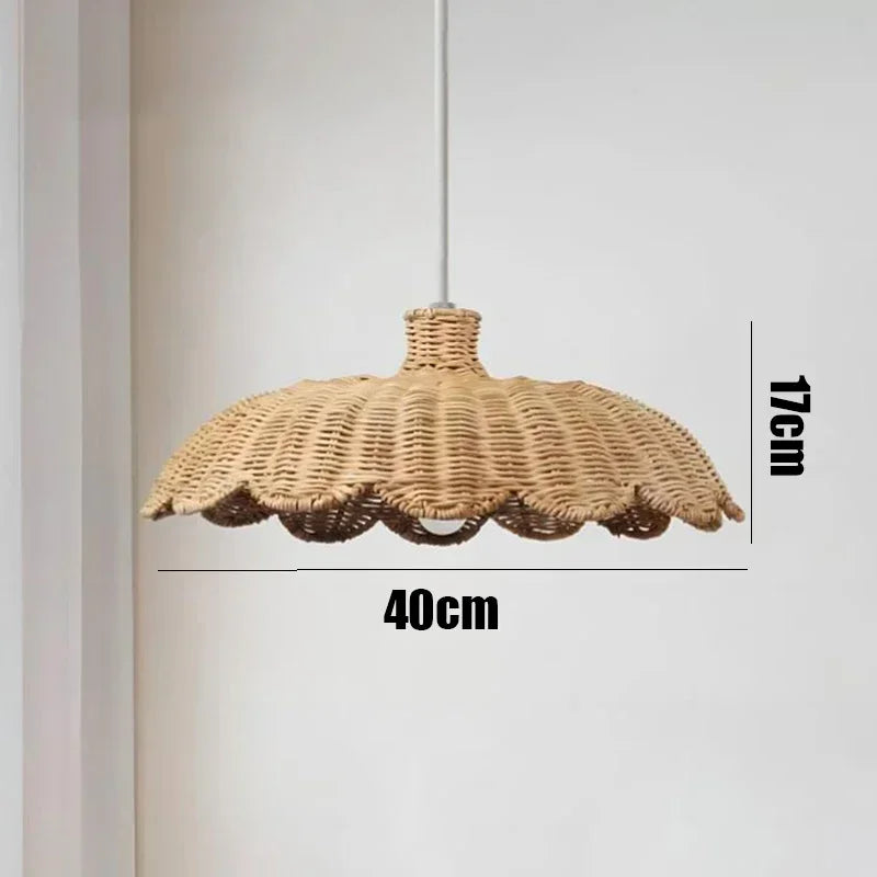 Sculptural Woven Bamboo Pendant Light Jwaelion – Lifestyle View 4