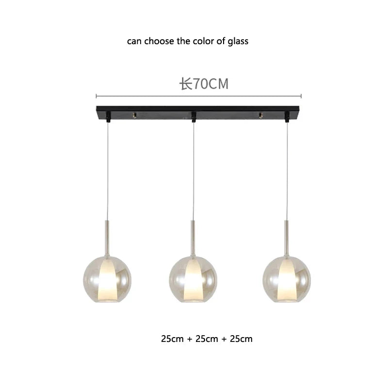 Dual Glass Bell Globe Pendant Light Bellonix – Product Detail 11