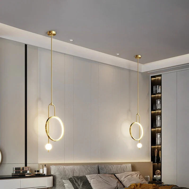 Modern Metal Ring Pendant Light Circlion
