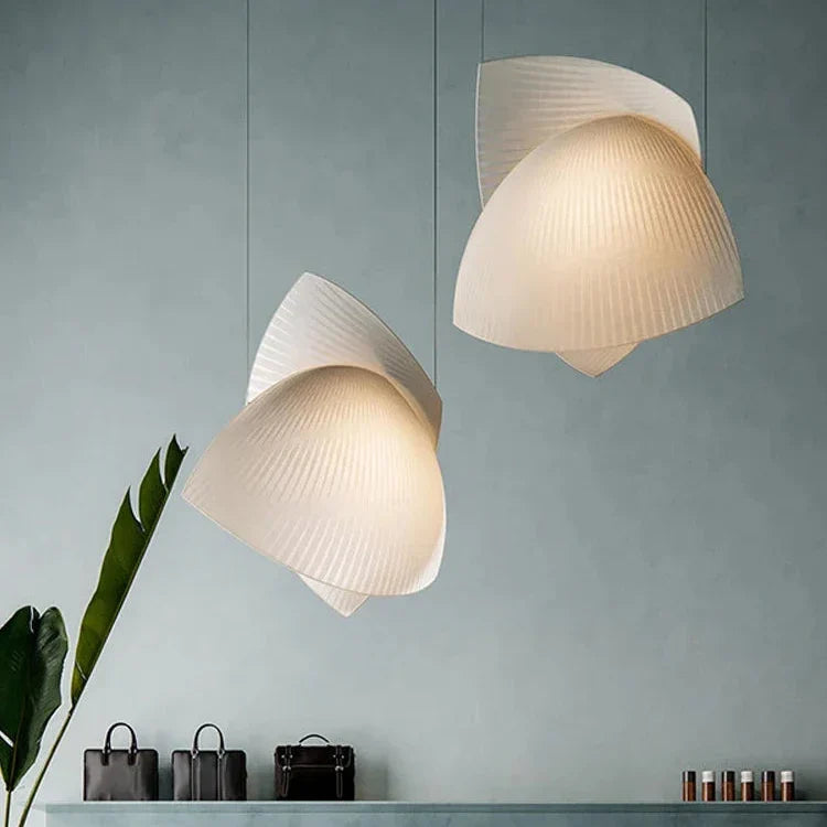 Sculptural Curled-Fabric Pendant Light Havrix