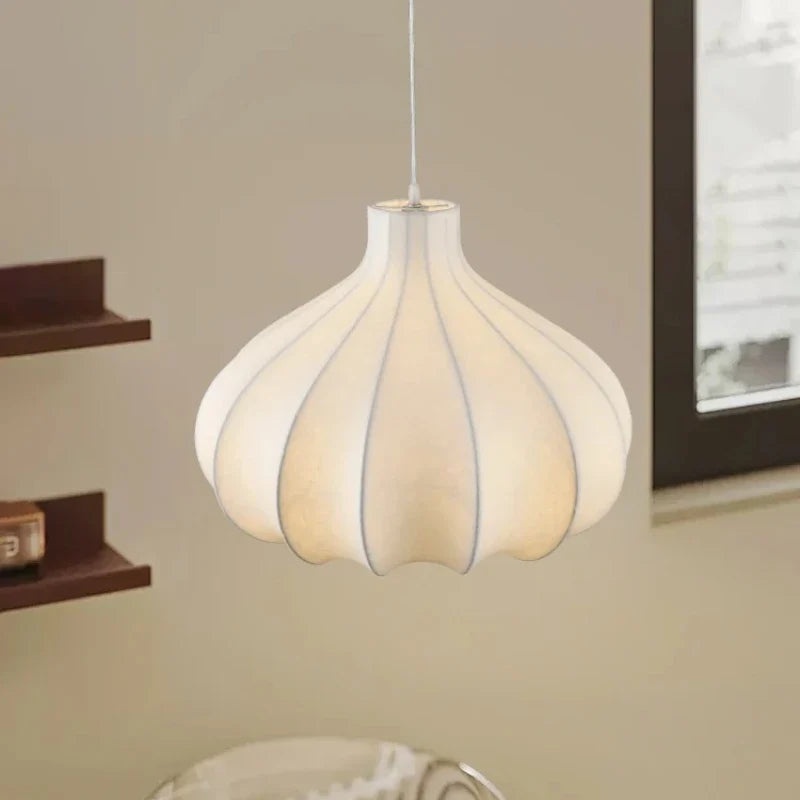 Layered Silk Disc Pendant Light Salivorn – Product Detail 5