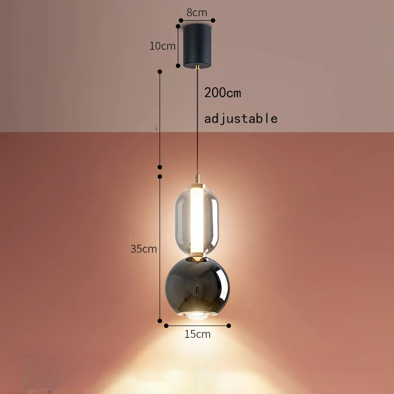 Contemporary Aluminium Cylinder Pendant Light Carmello