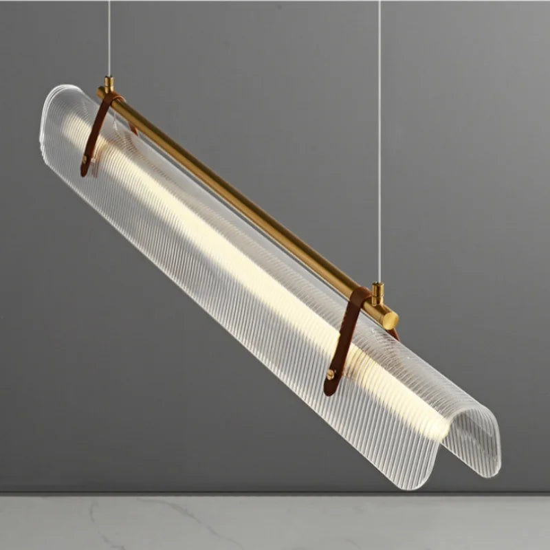 Sleek Metal Linear Pendant Light – Auelvix – Lifestyle View 4
