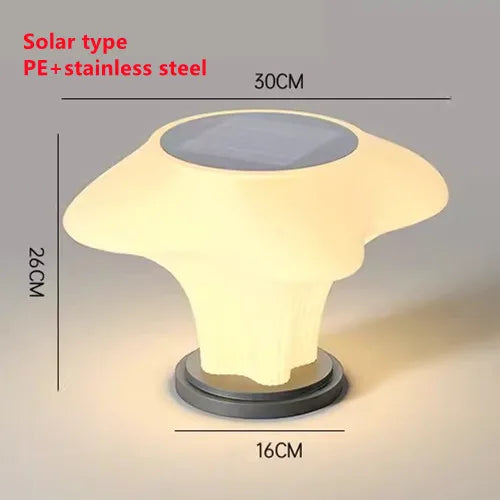 Sculptural Fluted Solar Pillar Light - Solvara
