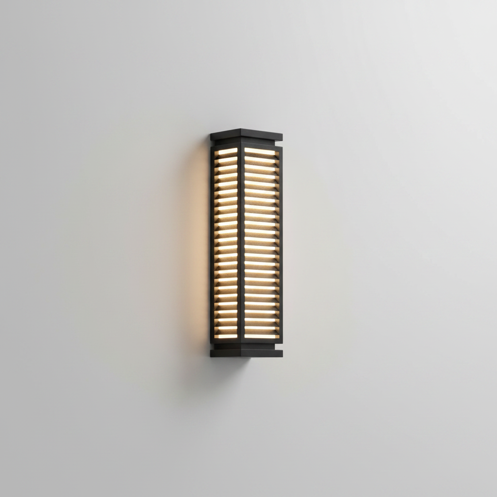Louvered Aluminium Outdoor Wall Sconce Esox