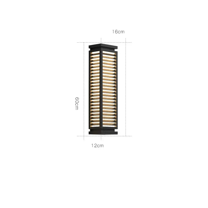 Louvered Aluminium Outdoor Wall Sconce Esox