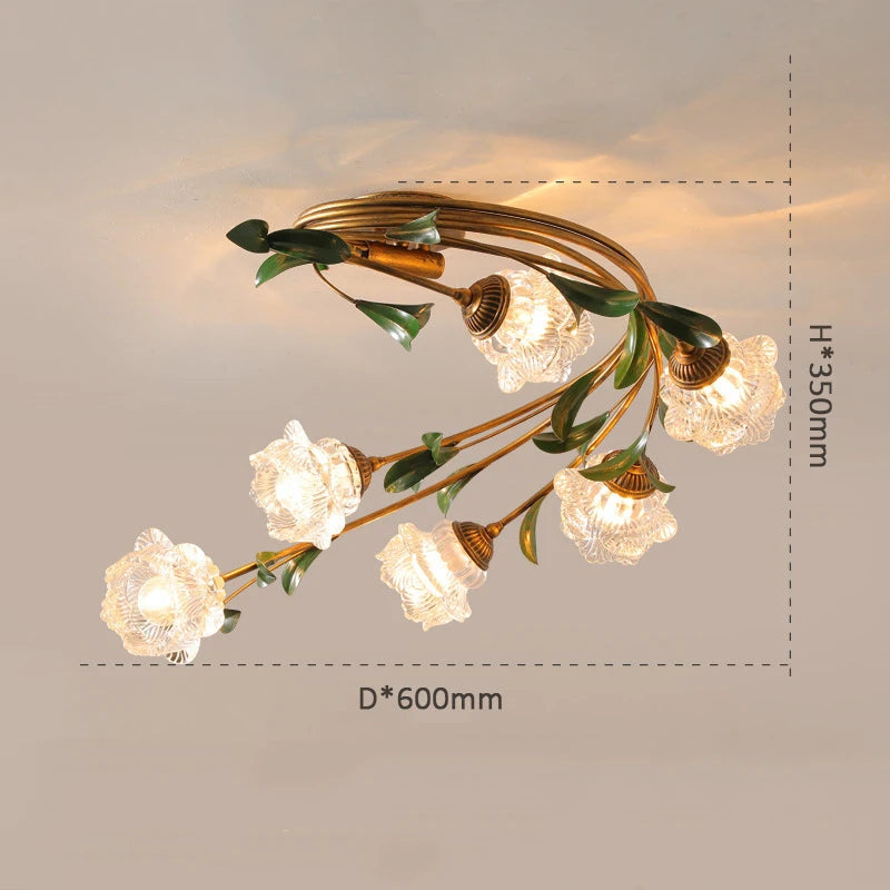 Modern Metal Glass Flush Mount Ceilara – Product Detail 6