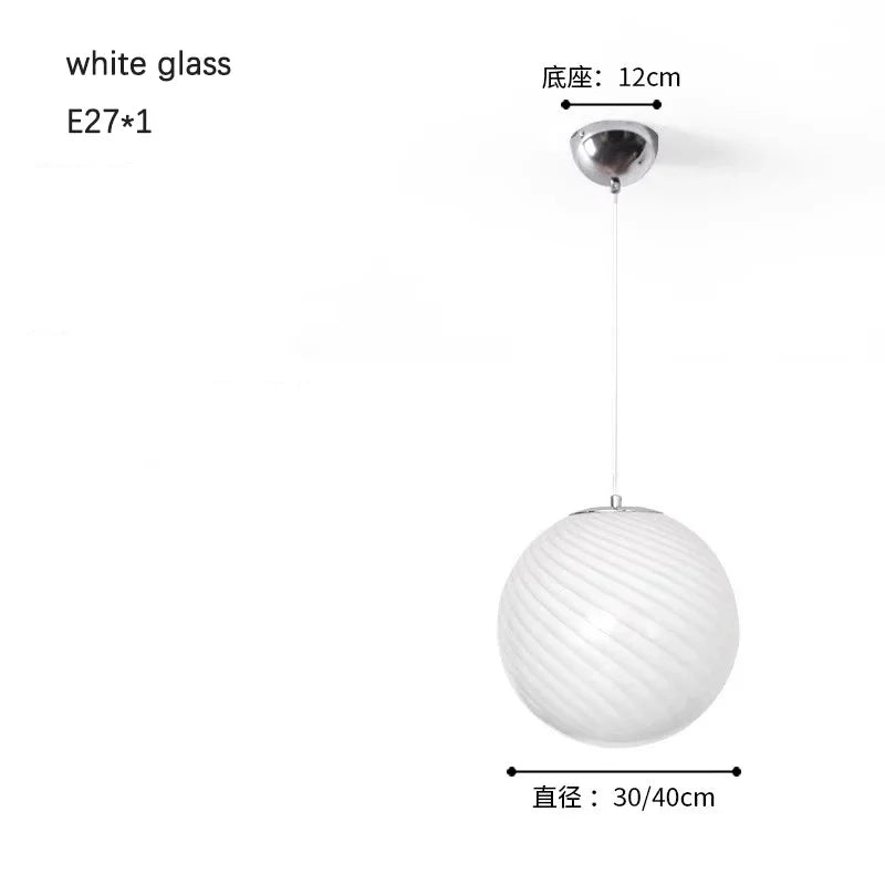 Sculptural Glass Orb Pendant Light Daevix – Product Detail 7
