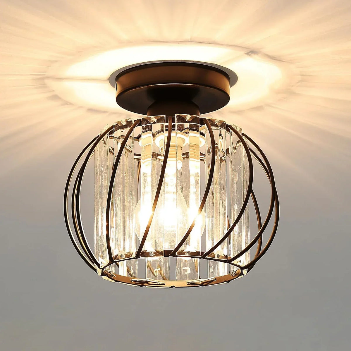 Matte Black Metal Dome Ceiling Light Kavello – Product Detail 8