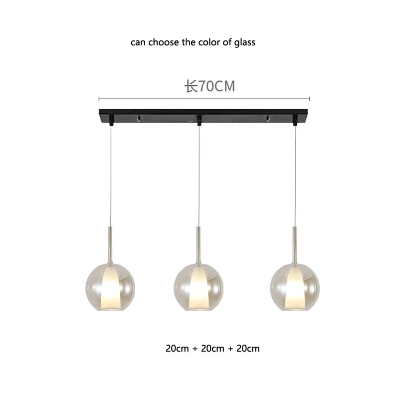 Dual Glass Bell Globe Pendant Light Bellonix – Product Detail 10