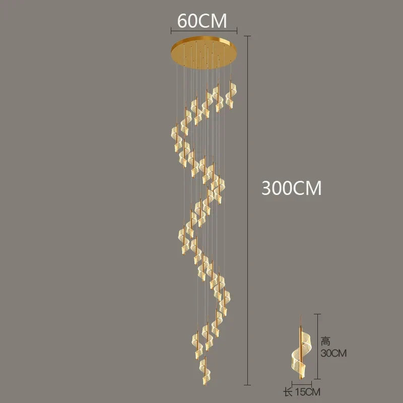 Spiral Arm Statement Chandelier Lalmon – Product Detail 11