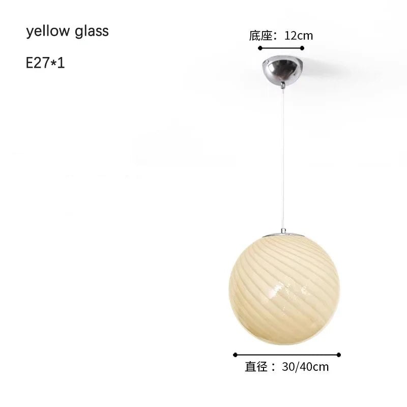 Sculptural Glass Orb Pendant Light Daevix – Product Detail 10