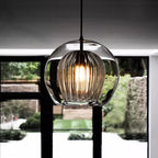 Fluted Glass Globe Pendant Light Celvorn – Product Detail 9
