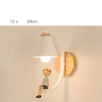 Premium Metal Wood Wall Sconce Heluxor – Lifestyle View 2